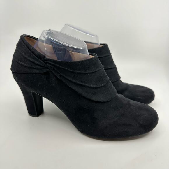 LifeStride Corie Ankle Bootie Microsuede Round Toe Black Womens Size US 10 EU 40 - Picture 8 of 8